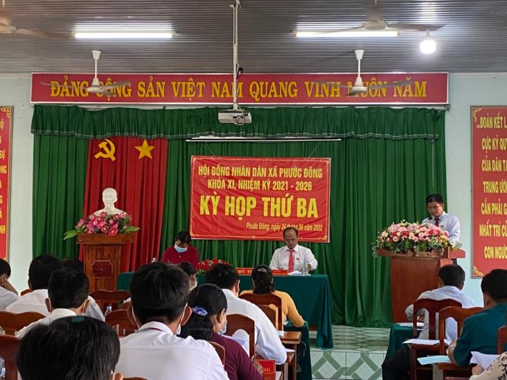 HĐND xã Phước Đông, huyện Gò Dầu: Tổ chức kỳ họp thứ ba, Khóa XI, nhiệm kỳ 2021 - 2026